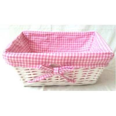 Panier en osier et canevas