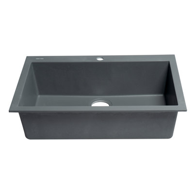 29.88'' L Single Bowl Granite Kitchen Sink