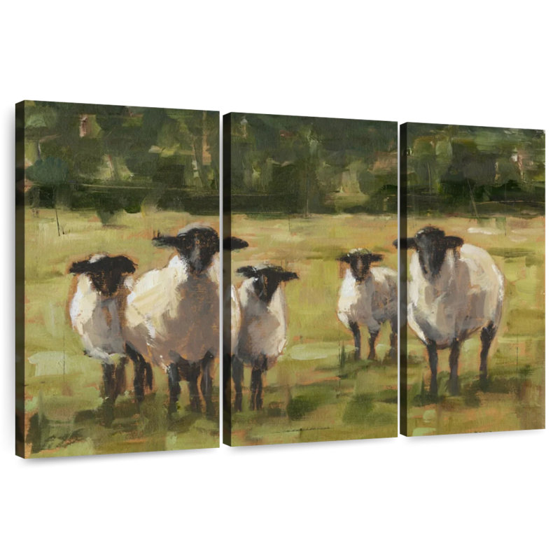 Famille de moutons Brampt I, H 28 po x l 45 po