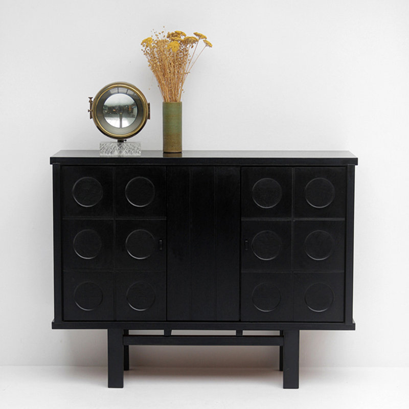 Black Solid Wood Sideboard