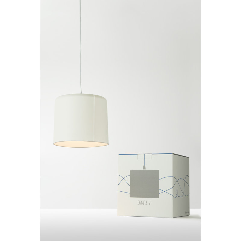 Be.pop 1 - Light Cylinder Pendant, Light Grey, White
