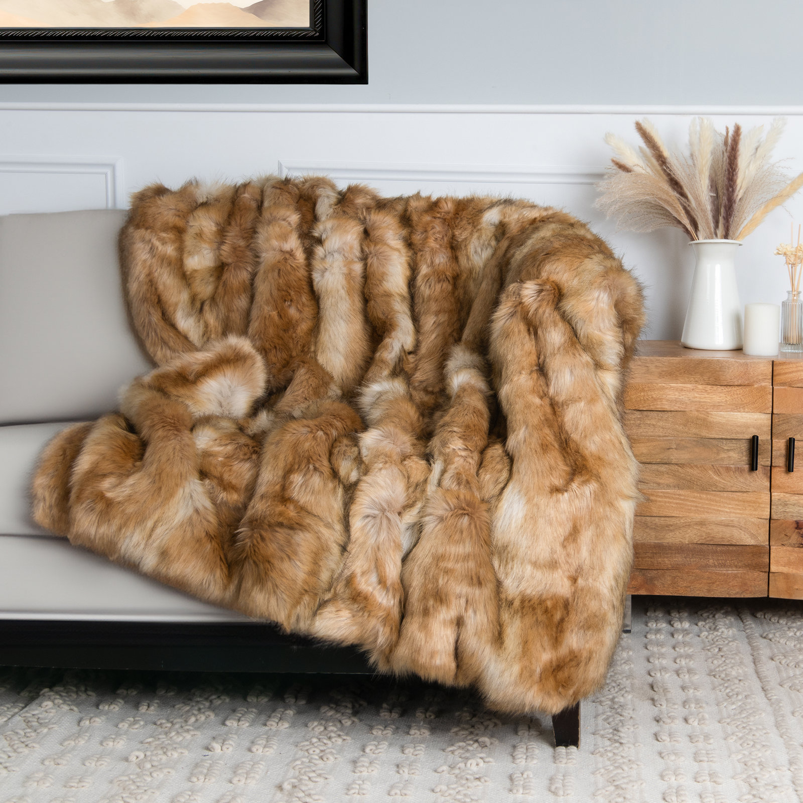 Raegan Throw Blanket, Kitt Fox, 58" W x 60" L