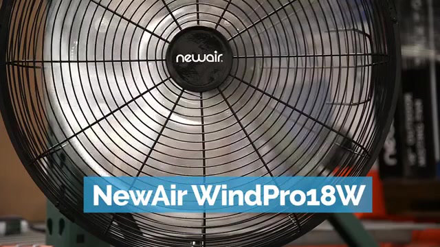WindPro18W Industrial Black 18-inch High Velocity Wall Mount Fan