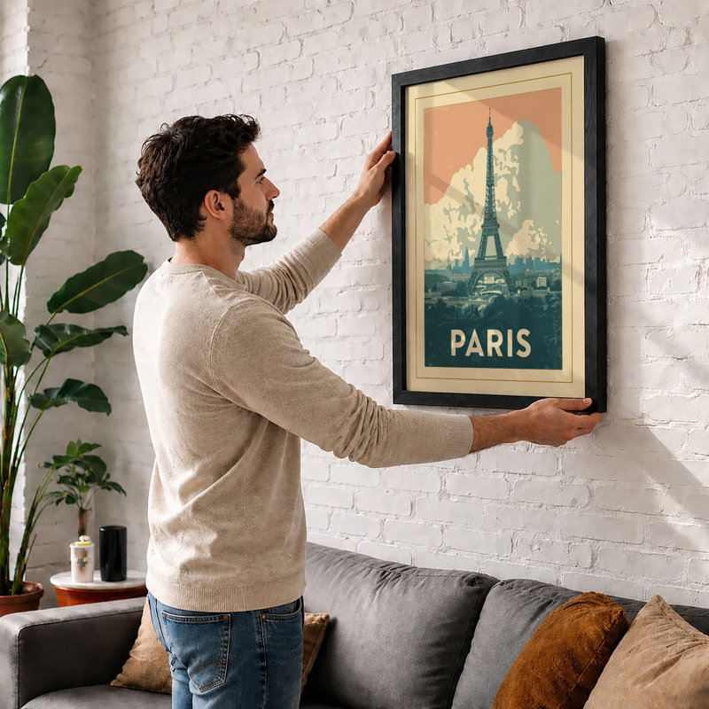 Postcard From Paris Vintage - Print, A3 - 42.0 x 29.7 cm, White