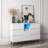 Modern White Gloss Sideboard Cabinet With Advanced Storage And LED Lights
