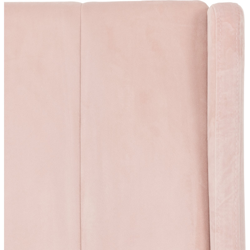 Swithun Upholstered Bed Frame, Pink Velvet, Single (3')