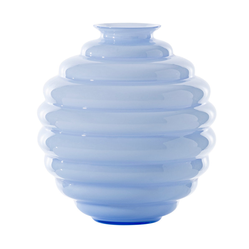 Deco Vase, 9.65" H x 9.06" W x 9.06" D, Milk White