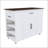 46" Kitchen Island on Wheels with Storage & Power Outlet – White