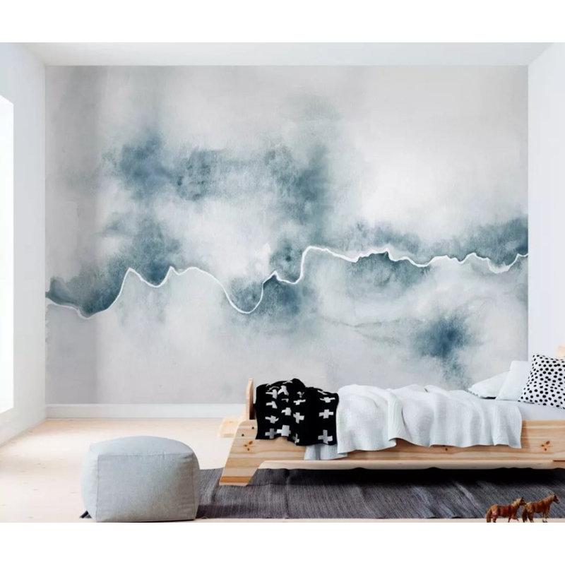 Abstract;Marble Wall Mural, 2.92' L x 4.58' W