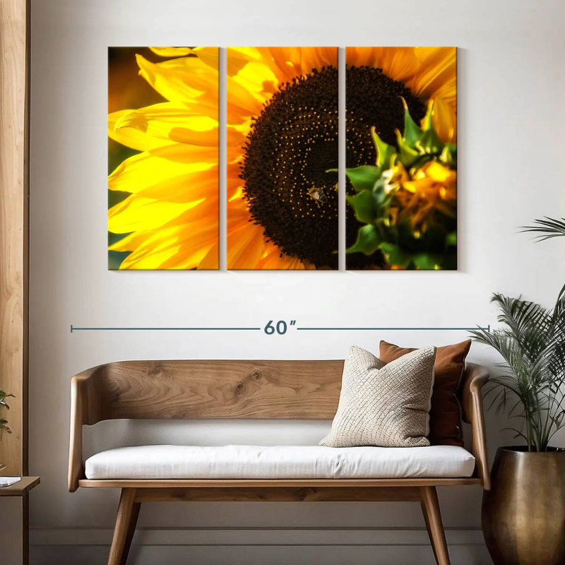 Harnek magnifique tournesol, H 32 po x l 50 po