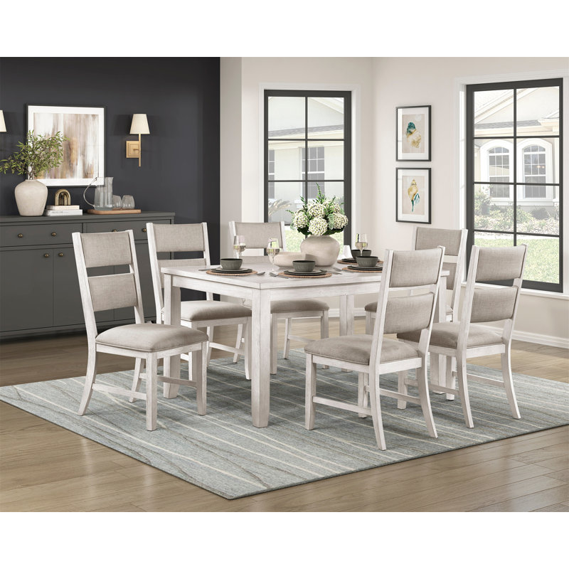 Ensemble de salle à manger 7 pièces Modern Farmhouse, 7 pièces : table, 6 chaises