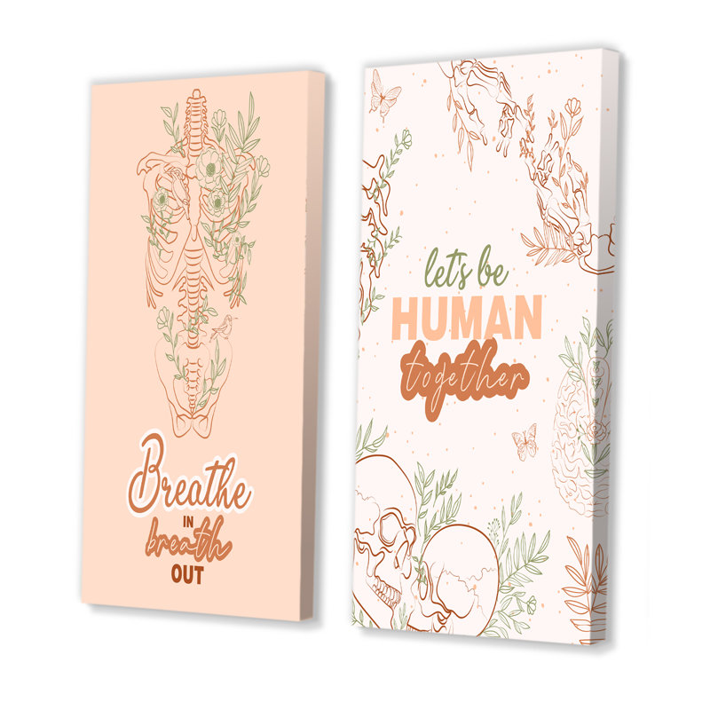 Ensemble de 2 impressions florales, Toile tendue, H 20 po x l 24 po x P 1 po