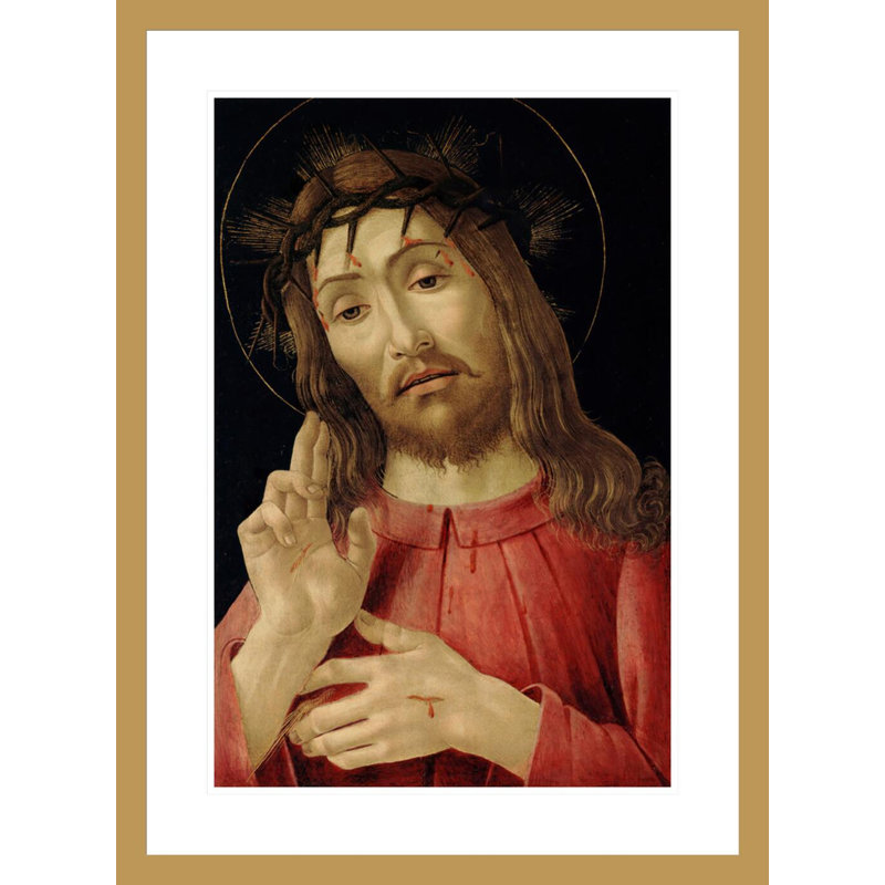 «The Christ ressuscité» par Sandro Botticelli - Estampe numérique encadrée, H 29,5 po x l 21,73 po