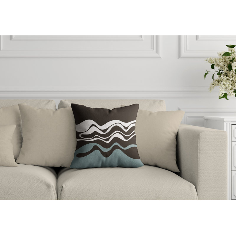 Housse et insert de coussin extérieur d'extérieur, Bleu sarcelle, L 19 po x H 19 po