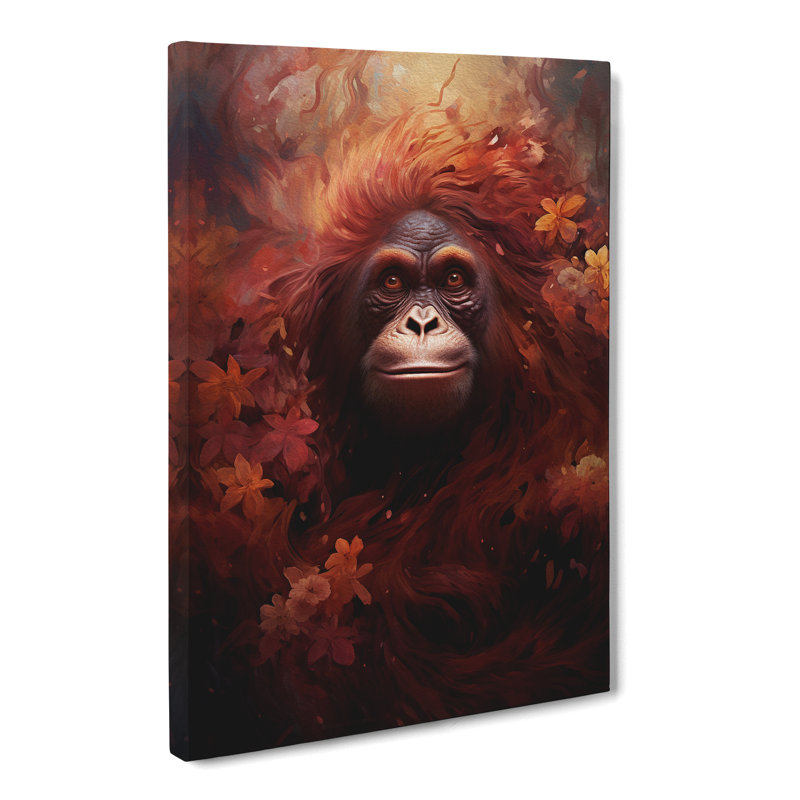 Orangutan Romanticism No.2 - Wrapped Canvas, 76cm H x 50cm W x 3cm D