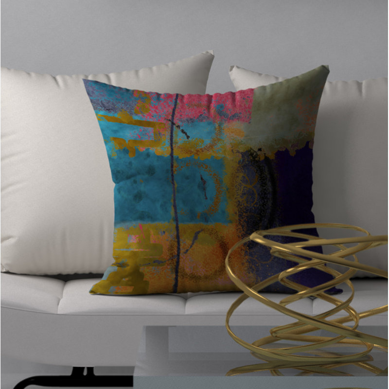  Housse et insert de coussin carré vivifiant, 18" x 18"