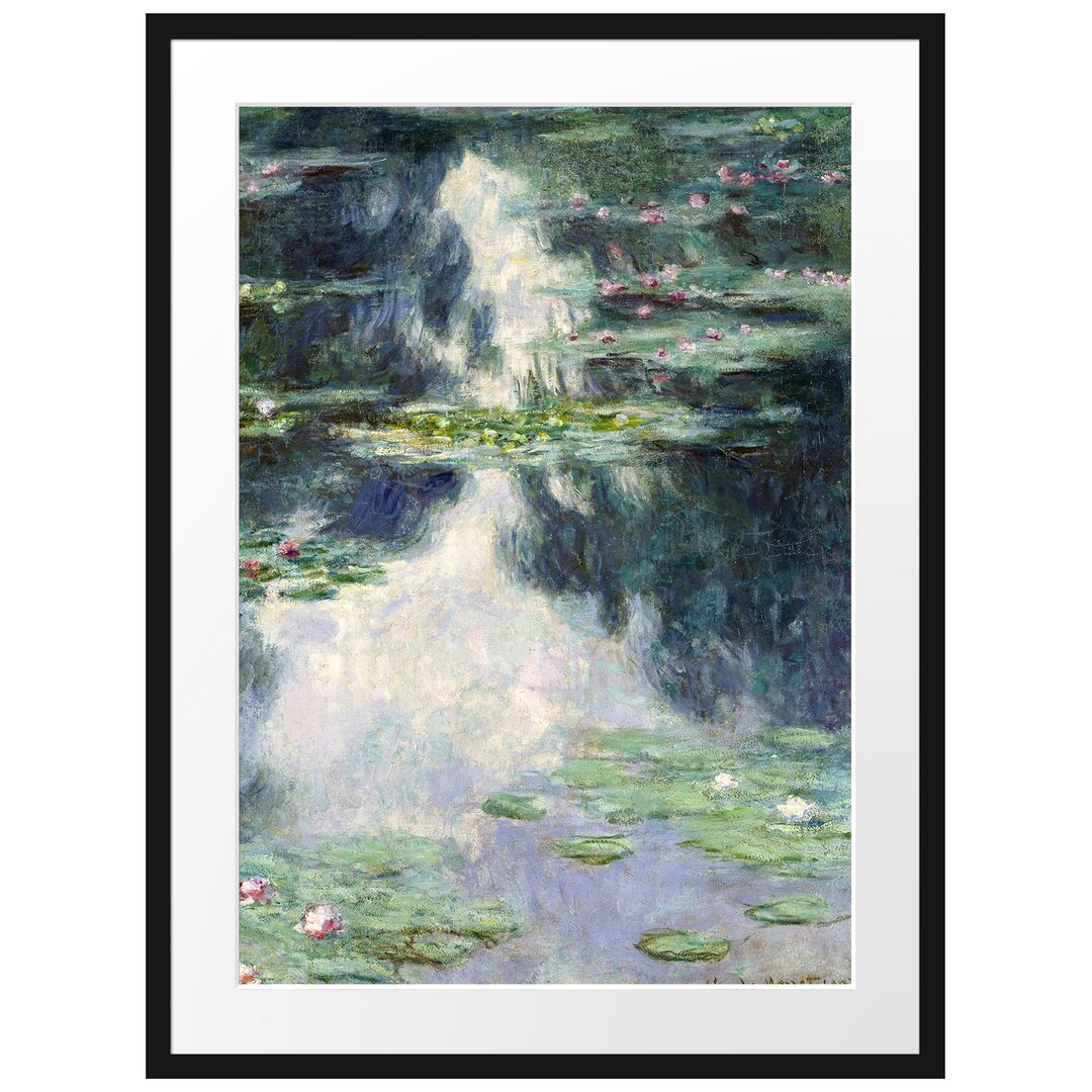 Gerahmter Kunstdruck Pond with Water Lilies von Claude Monet