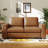 Yakina 70'' Upholstered Vegan Leather Loveseat Sofa With Storage Pockets Couches And USB Charging Port-1644289757