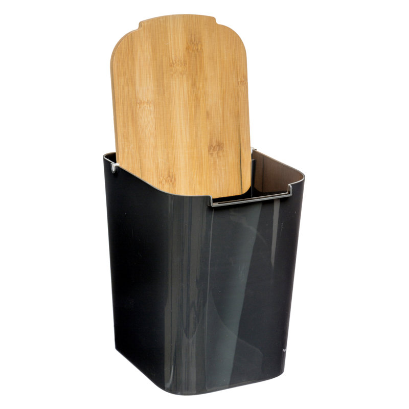 17 Stories Bamboo Decorative Bin, Black