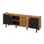 Meuble télé Mid-Century moderne avec armoires de rangement et tablette ouverte-1942245142