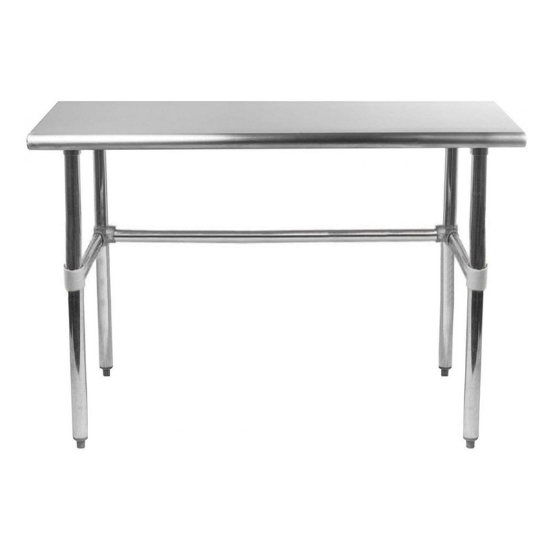 Table de travail en acier inoxydable, H 35 po x L 30 po x L 24 po