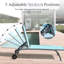 Chaise longue pour patio - 5 positions réglables, rouille, séchage rapide (structure en aluminium 2 chaises bleu lac, tissu confortable, bord de piscine, plage)