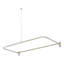 60" L D-Shaped Fixed Shower Rod Enclosure-69752997