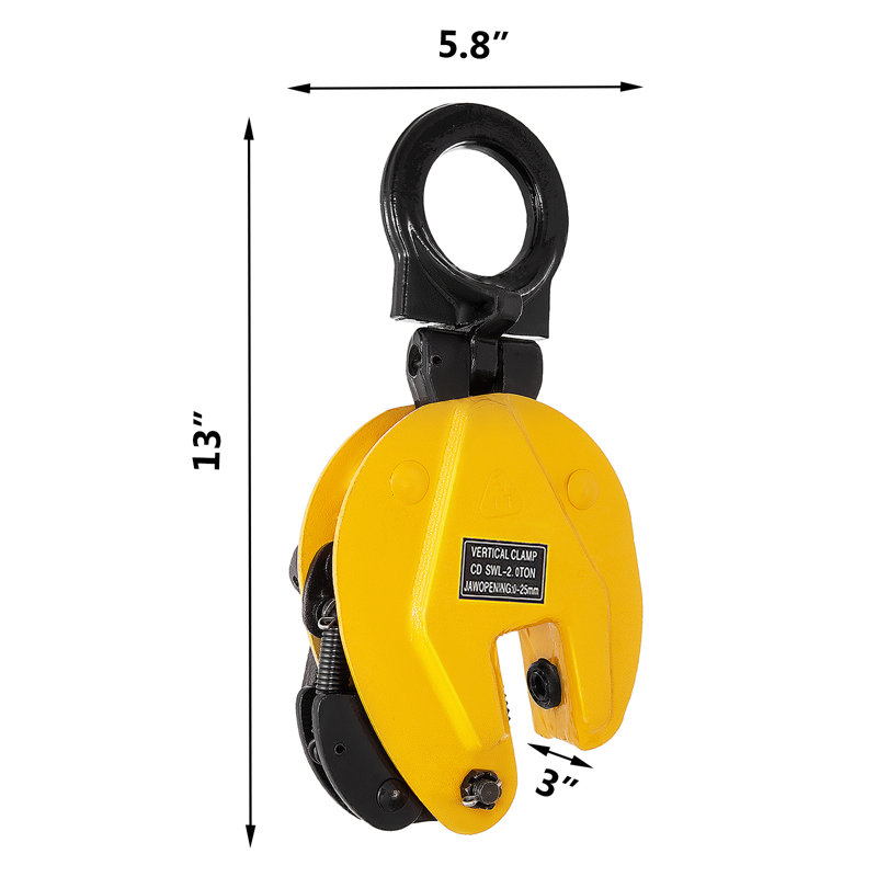 2T Plate Clamp 4400Lbs