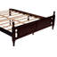 Grand lit avec tête de lit tapissier élégante et stable - Grand panneau confortable cerisier pin
