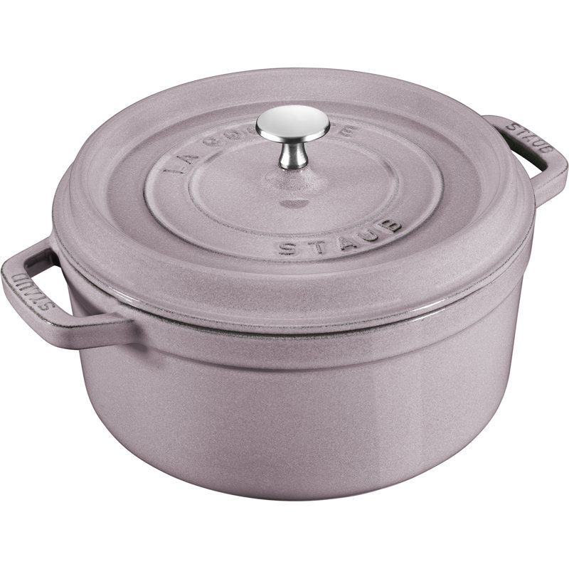 La Cocotte Cast Iron Round Cocotte, Cherry Blossom, 7 quarts