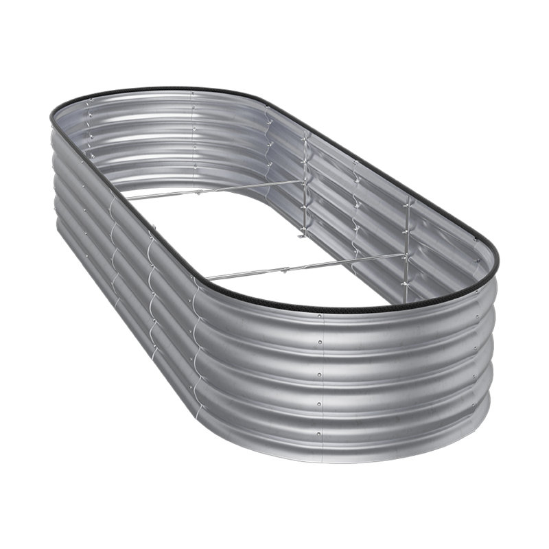 Metal Raised Garden Bed, 42cm H x 240cm W x 80cm D