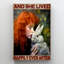 «Rabbit And She Lived Happily», reproduction d'art graphique sur toile tendue-227738150