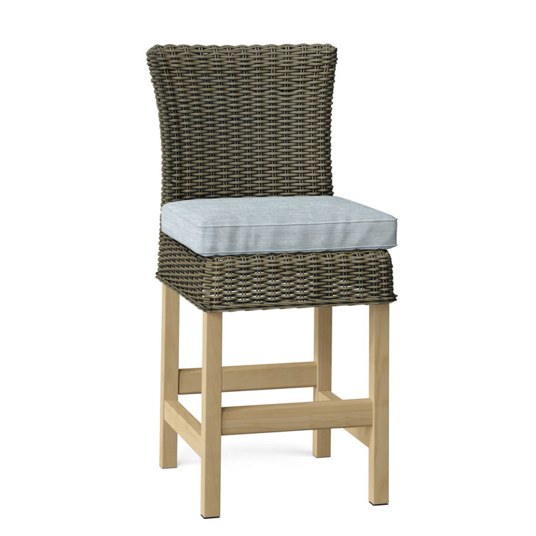 Sag Harbor 28" Patio Bar Stool with Cushion (Set of 2)