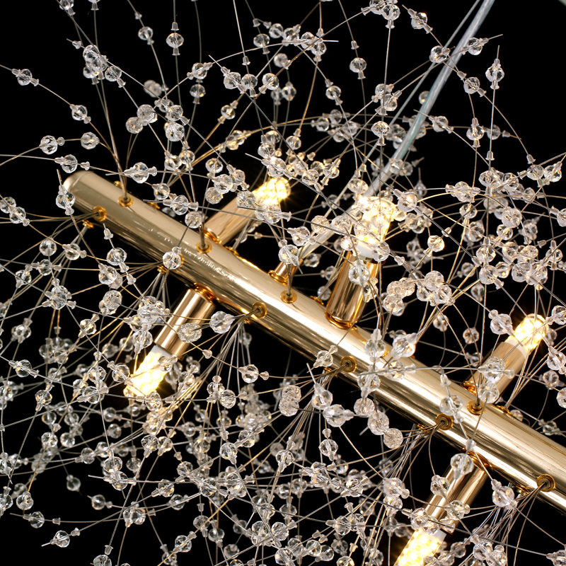 Lakeyah 12 - Light Dimmable 28'' Sputnik Kitchen Island Pendant, Gold