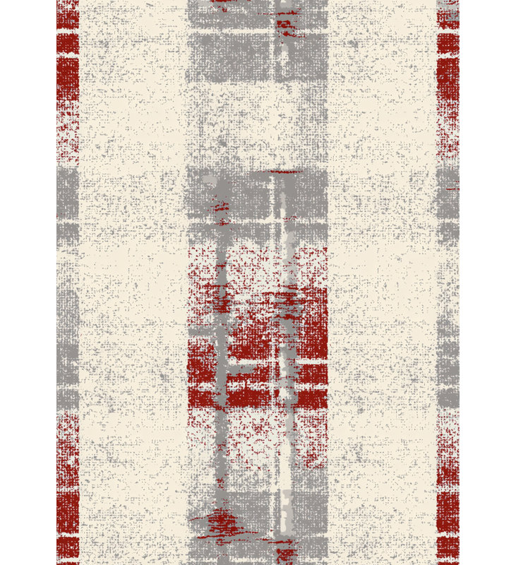 Grunge Red Pattern - Gray Framed Matted Print for Home Decor