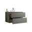 Armoire de salle de bain moderne, gris espace, fixation murale 30 po, lavabo en céramique, espace de rangement supplémentaire, lavabo de meuble-lavabo silencieux avec 3 trous, options, fonctionnalité-121109641-121109640-121109645