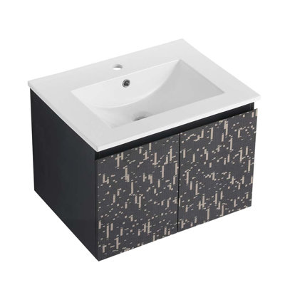 Romeka 24'' Single Bathroom Vanity with Ceramic Top