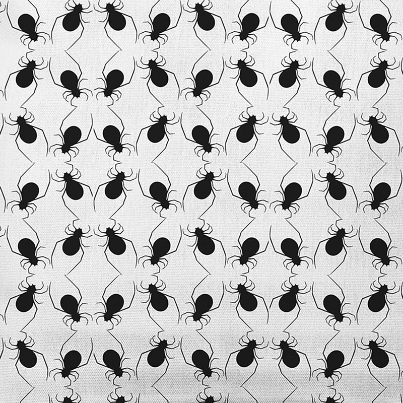 Spider Cluster Indoor/Outdoor Throw Pillow, White