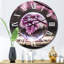 Horloge murale en cristal avec boule de cristal et fleur de cerisier rose-93382408