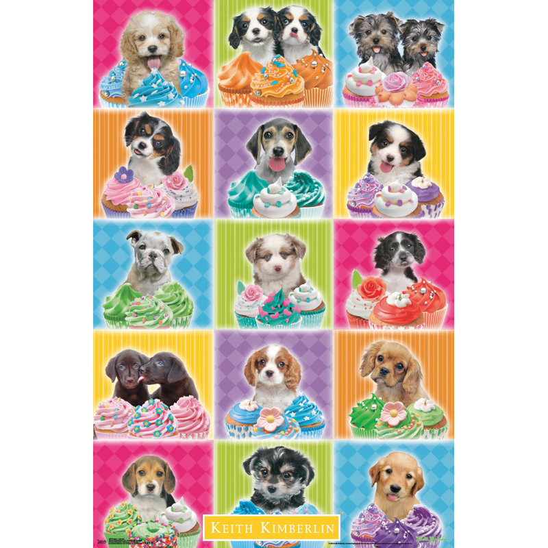 Impression sur papier chiot-petits gâteaux