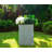 13.5" W x 27.5" H Medium Concrete Rectangular Flower Planter Indoor Outdoor Plant Pot with Drainage Holes, Cement-839083296-839248270