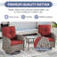 Ensemble de conversation d'extérieur en osier avec chaises pivotantes-51493884-51493885