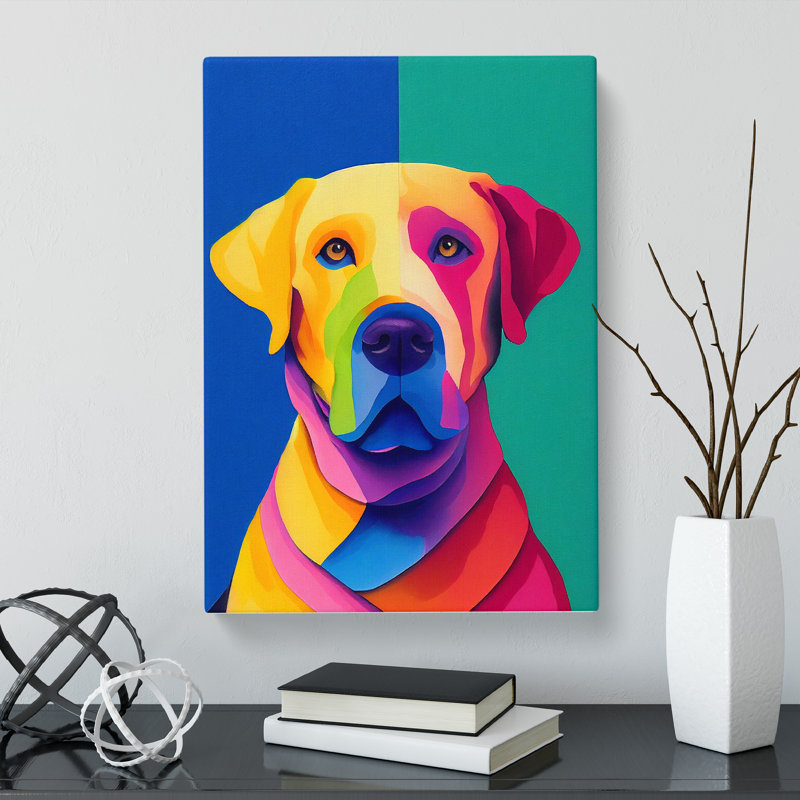 Iljan Labrador Retriever Abstract Vol.3 - Wrapped Canvas Print, 50cm H x 35cm W x 3cm D