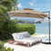 10 Ft Square Patio Cantilever Umbrella with Rotation