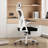 Ergonomic Office Chair With Headrest, Adjustable Lumbar Support, Armrests And Rocking Function For Comfortable Home Office Use