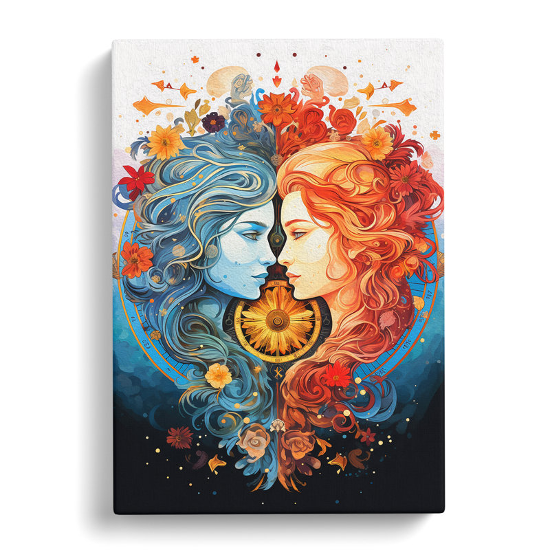 Gemini Zodiac Colour - Rectangle Print
