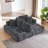 Chenille L-Shape Luxury Sectional Oversized Sofa,Mnimalist Design,Comfy Sleeper Couch for Living Room,Apartment&Reception Spaces,No Assembly Required-2017140209-2017140203