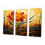 Ensemble de salon art mural rouge et jaune-108461477-108461479