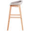 MICCO Counter Stool with Solid Wood Frame