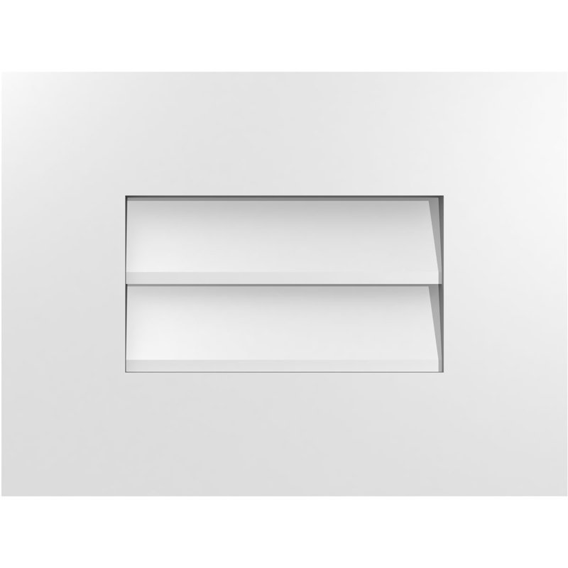 Vent à pignon rectangulaire en uréthane non-fonctionnel, H 12 po x l 16 po x P 1 po